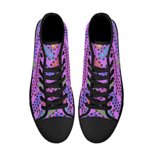 Load image into Gallery viewer, Ti Amo I love you - Exclusive Brand - Lavender - Deco Dots - High-Top Canvas Shoes - Black Soles
