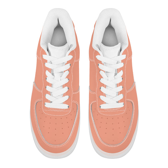 Ti Amo I love you - Exclusive Brand  - Dark Salmon - Transparent Low Top Air Force Leather Shoes