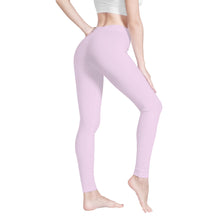 Load image into Gallery viewer, Ti Amo I love you - Exclusive Brand  - Carousel Pink - Double White Heart - Womens / Teen Girls  / Womens Plus Size  - Yoga Leggings - Sizes XS-3XL
