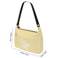 Load image into Gallery viewer, Ti Amo I love you - Exclusive Brand - Medium Champagne - White Daisy -  Journey Computer Shoulder Bag
