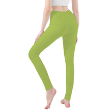 Load image into Gallery viewer, Ti Amo I love you - Exclusive Brand  - Celery -  White Daisy -  Yoga Leggings
