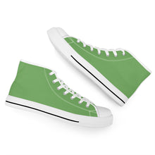 Load image into Gallery viewer, Ti Amo I love you  - Exclusive Brand - Dusty Green -  Unisex High -Top Canvas Shoes - White Soles
