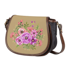 Load image into Gallery viewer, Ti Amo I love you - Exclusive Brand - Light French Beige - Floral Bouquet - Saddle Bag
