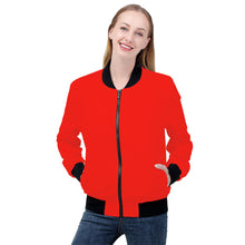 Load image into Gallery viewer, Ti Amo I love you - Exclusive Brand  - Scarlet - Women&#39;s Bomber Jacket
