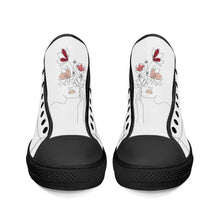 Load image into Gallery viewer, Ti Amo I love you - Exclusive Brand - High-Top Canvavs Shoes - Black Soles
