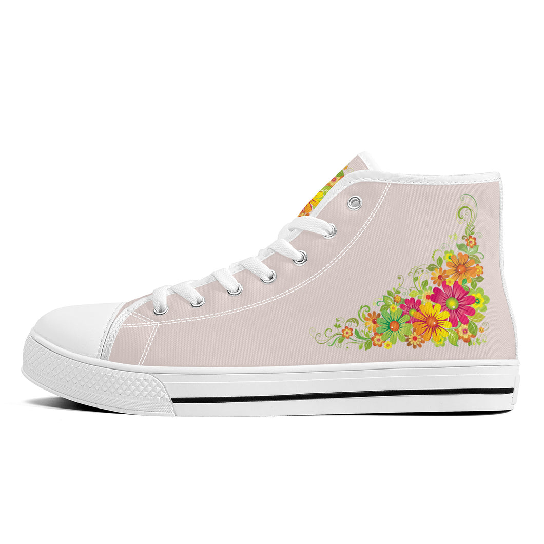 Ti Amo I love you - Exclusive Brand - High-Top Canvas Shoes - White Soles