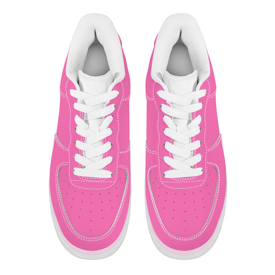 Ti Amo I love you - Exclusive Brand  - Hot Pink 2 - Transparent Low Top Air Force Leather Shoes