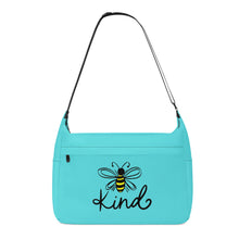 Load image into Gallery viewer, Ti Amo I love you - Exclusive Brand - Medium Turquoise Blue - Bee Kind - Journey Computer Shoulder Bag
