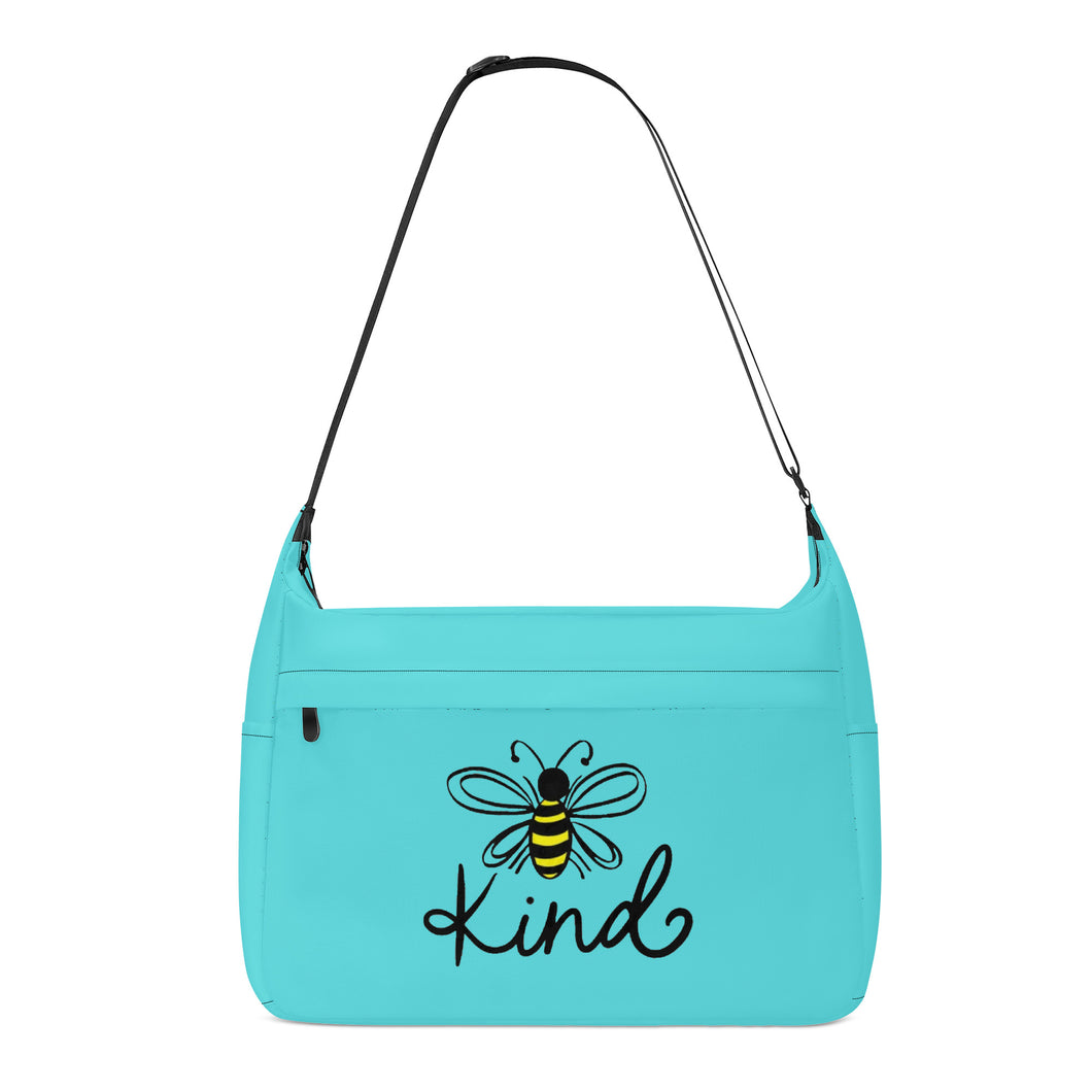 Ti Amo I love you - Exclusive Brand - Medium Turquoise Blue - Bee Kind - Journey Computer Shoulder Bag