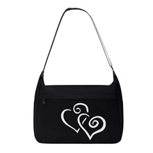 Load image into Gallery viewer, Ti Amo I love you - Exclusive Brand - Lights Out -  Double White Heart - Journey Computer Shoulder Bag
