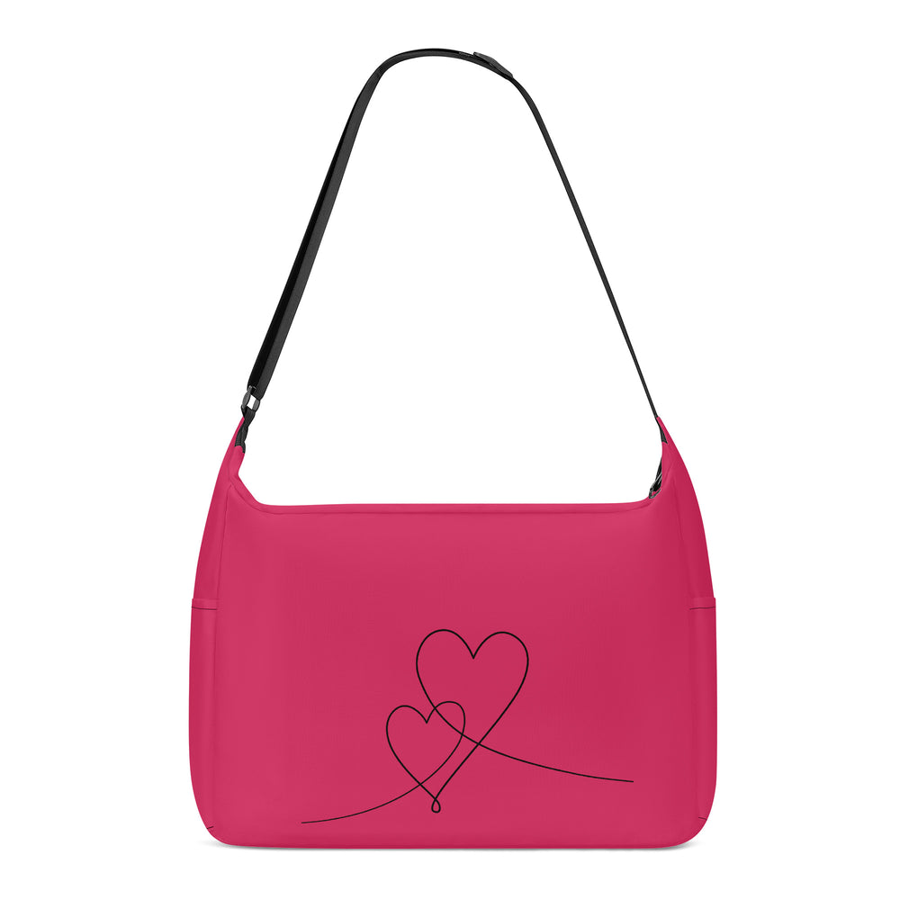 Ti Amo I love you - Exclusive Brand - Cerise Red 2 - Double Script Heart - Journey Computer Shoulder Bag