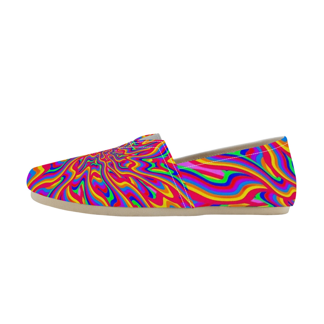 Ti Amo I love you  - Exclusive Brand  - Rainbow Swirl - Casual Flat Driving Shoe