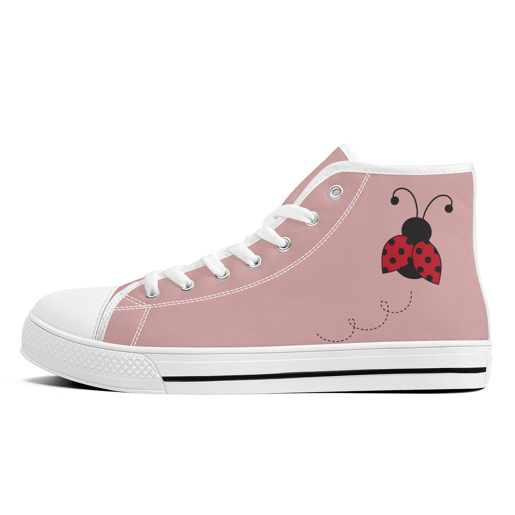 Ti Amo I love you - Exclusive Brand - High-Top Canvas Shoes - White Soles