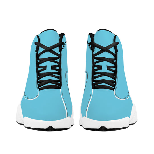 Ti Amo I love you  - Exclusive Brand  - Aquamarine Blue - Mens / Womens - Unisex  Basketball Shoes - Black Laces