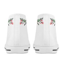 Load image into Gallery viewer, Ti Amo I love you  - Exclusive Brand -  white - Floral Swag - High-Top Canvas Shoes - White
