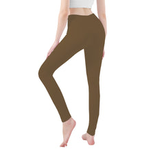 Load image into Gallery viewer, Ti Amo I love you - Exclusive Brand  - Aged Bronze - White Daisy -  Yoga Leggings
