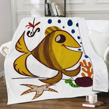 Load image into Gallery viewer, Ti Amo I love you - Exclusive Brand - White - Fish - Blankets
