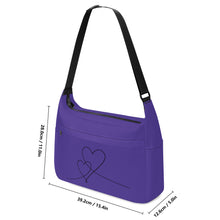 Load image into Gallery viewer, Ti Amo I love you - Exclusive Brand - Gigas Purple - Double Script Heart - Journey Computer Shoulder Bag
