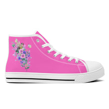 Load image into Gallery viewer, Ti Amo I love you - Exclusive Brand - High-Top Canvas Shoes - White Soles
