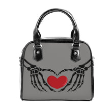 Load image into Gallery viewer, Ti Amo I love you  - Exclusive Brand  - Natural Gray - Skeleton Hands with Heart - Shoulder Handbag
