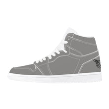 Load image into Gallery viewer, Ti Amo I love you - Exclusive Brand  - Natural Gray  - Skeleton Hands with Heart - High Top Synthetic Leather Sneaker
