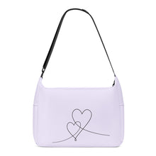 Load image into Gallery viewer, Ti Amo I love you - Exclusive Brand - Blue Chalk Pink - Double Script Heart - Journey Computer Shoulder Bag
