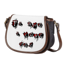 Load image into Gallery viewer, Ti Amo I love you - Exclusive Brand - White with Lettering - Saddle Bag
