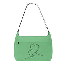 Load image into Gallery viewer, Ti Amo I love you - Exclusive Brand - De York Green - Double Script Heart - Journey Computer Shoulder Bag
