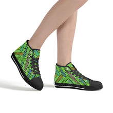 Load image into Gallery viewer, Ti Amo I love you - Exclusive Brand - Pastel Green - Deco Dots - High-Top Canvas Shoes - Black Soles
