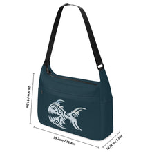 Load image into Gallery viewer, Ti Amo I love you - Exclusive Brand  - Blue Dianne - Angry Fish -  Journey Computer Shoulder Bag
