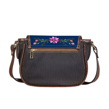 Load image into Gallery viewer, Ti Amo I love you - Exclusive Brand - Astros Navy -  Floral Bouquet - Saddle Bag
