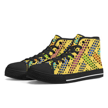 Load image into Gallery viewer, Ti Amo I love you - Exclusive Brand - Mistard Yellow - Dot Deco - High-Top Canvas Shoes - Black Soles
