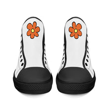 Load image into Gallery viewer, Ti Amo I love you - Exclusive Brand - Orange Flower - High-Top Canvas Shoes - Black Soles
