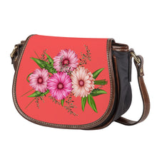 Load image into Gallery viewer, Ti Amo I love you - Exclusive Brand - Persimmon - Pink Floral - Saddle Bag
