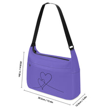 Load image into Gallery viewer, Ti Amo I love you - Exclusive Brand - Blue Marguerite - Double Script Heart - Journey Computer Shoulder Bag
