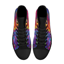 Load image into Gallery viewer, Ti Amo I love you - Exclusive Brand - High-Top Canvas Shoes - Black Soles
