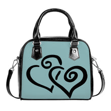 Load image into Gallery viewer, Ti Amo I love you - Exclusive Brand - Watchet - Double Black Heart -  Shoulder Handbag
