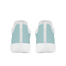 Load image into Gallery viewer, Ti Amo I love you - Exclusive Brand - Medium Ziggurat - Double White Heart -  Lightweight Mesh Knit Sneaker - White Soles
