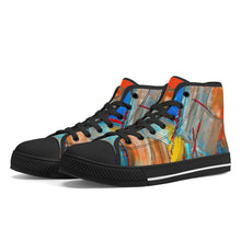 Load image into Gallery viewer, Ti Amo I love you - Exclusive Brand - High-Top Canvas Shoes - Black Soles
