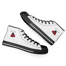 Load image into Gallery viewer, Ti Amo I love you - Exclusive Brand - Ladybug - High-Top Canvas Shoes - Black Soles
