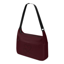 Load image into Gallery viewer, Ti Amo I love you - Exclusive Brand - Aubergine - Double Script Heart - Journey Computer Shoulder Bag
