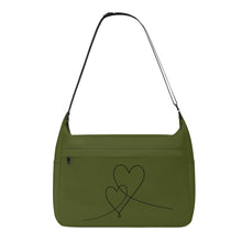 Load image into Gallery viewer, Ti Amo I love you - Exclusive Brand - Army Green - Double Script Heart - Journey Computer Shoulder Bag
