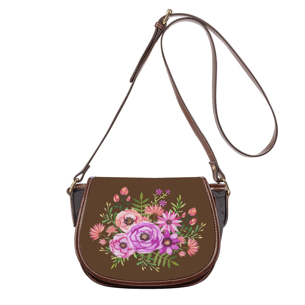 Ti Amo I love you - Exclusive Brand - Ancient Forest - Floral Bouquet - Saddle Bag