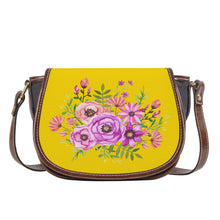 Load image into Gallery viewer, Ti Amo I love you - Exclusive Brand - Ripe Lemon - Floral Bouquet - Saddle Bag
