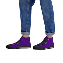 Load image into Gallery viewer, Ti Amo I love you - Exclusive Brand - Pigment Indigo- High-Top Canvas Shoes - Black Soles
