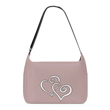 Load image into Gallery viewer, Ti Amo I love you - Exclusive Brand - Thatch -  Double White Heart - Journey Computer Shoulder Bag
