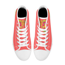 Load image into Gallery viewer, Ti Amo I love you - Exclusive Brand - High-Top Canvas Shoes - White Soles
