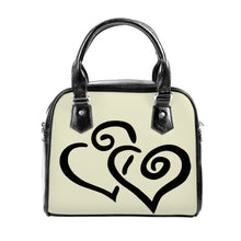 Load image into Gallery viewer, Ti Amo I love you - Exclusive Brand - Aths Special - Double Black Heart -  Shoulder Handbag
