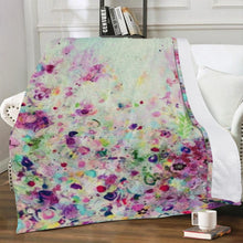 Load image into Gallery viewer, Ti Amo I love you - Exclusive Brand  - Surf Crest Floral Pattern - Micro Fleece Blankets
