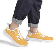 Load image into Gallery viewer, Ti Amo I love you - Exclusive Brand  - Light Orange  -  Double Heart - Womens Mesh Knit Shoes - White Soles
